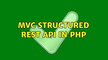 MVC structured REST API in PHP