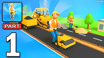 Road Builder Idle - Gameplay Walkthrough Part 1 - Renovate Cities With Builders (Android, iOS)