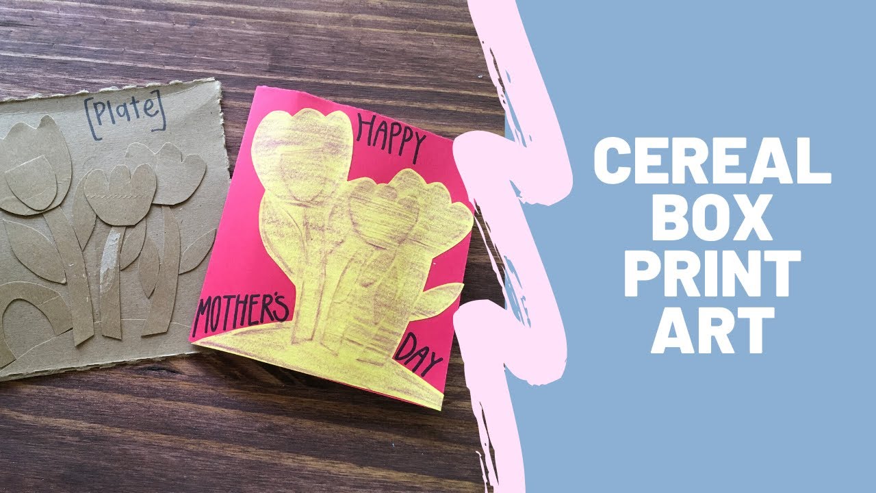 Cereal Box Collagraph Printmaking - YouTube