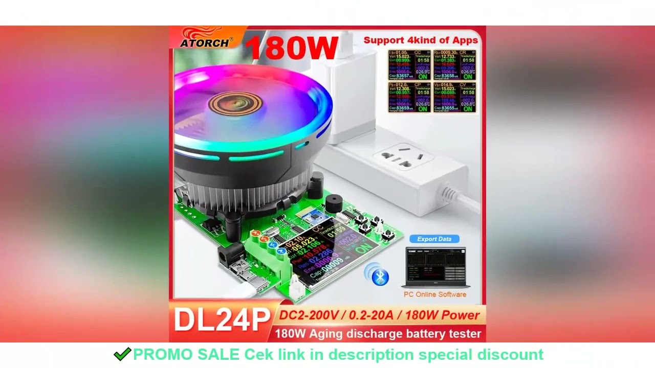 DL24/P Color 2.4" DC USB tester electronic load lithium battery capacity monitor discharge charge po