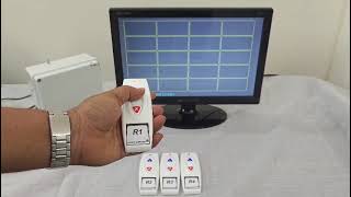 Wireless Nurse Call System 4 Remote LCD Monitor Set with Appearing Numbers on screen FORBIX SEMICON®