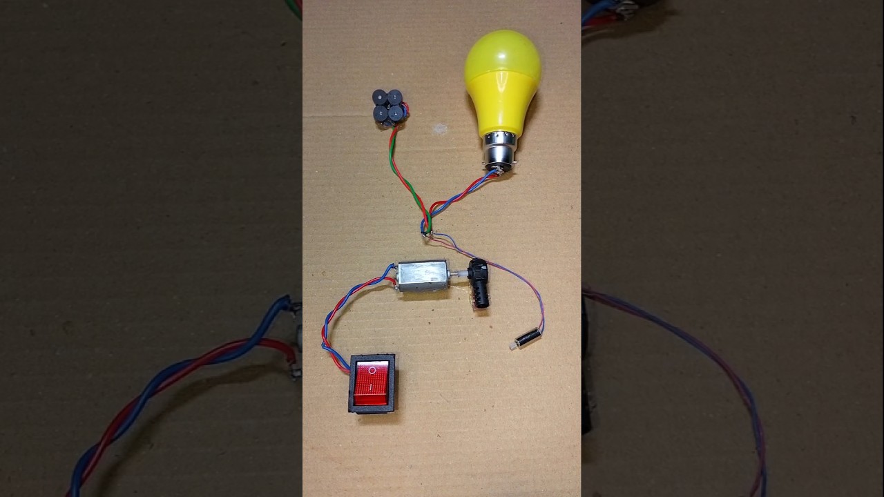 Powering 4 Buzzers and a LED Light With Coreless Drone Motor 