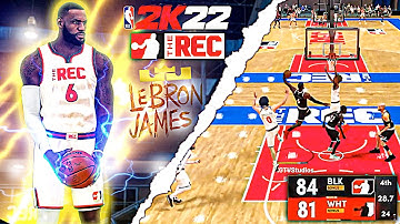 NBA 2K22 LEBRON JAMES BUILD TAKES OVER THE REC CENTER OVERPOWERED DEMIGOD SMALL FORWARD BUILD