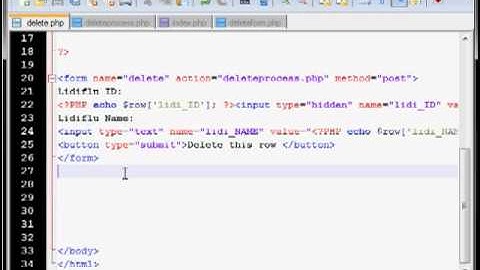 PHP/MySQL Tutorial - Add/Update and Delete Part 5