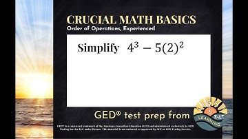 GED® Math Prep: Simplifying Expressions with Exponents (0.5, Exp, #12)