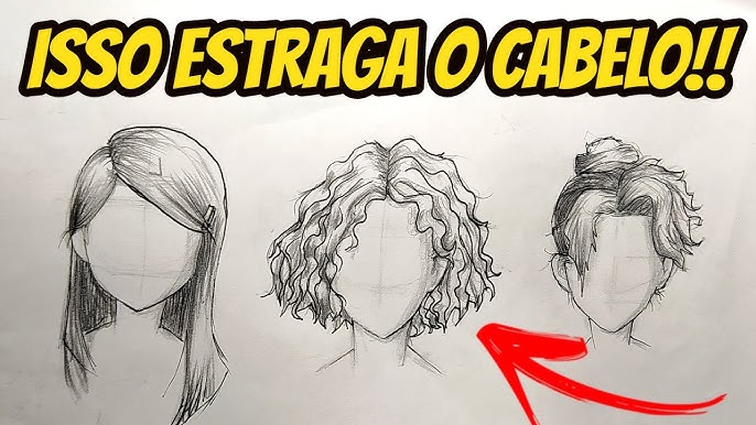 COMO DESENHAR CABELO MASCULINO 