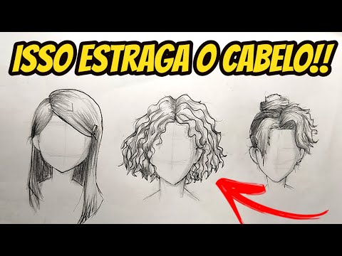 Anime Desenho Manga Girl Braid, pintados à mão cabelo amarelo dos