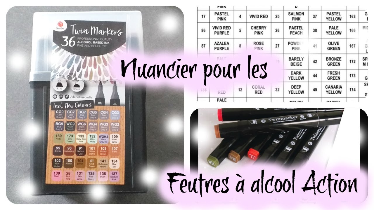 NUANCIER pour les FEUTRES à ALCOOL ACTION 