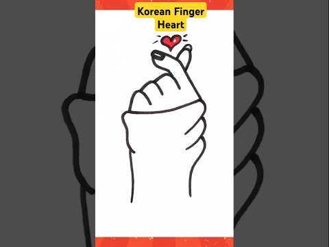 رسم يد والحركة الكورية بطريقة صح   رسم سهل 