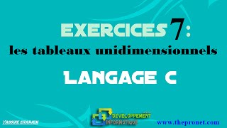 langage c [ array/tableau unidimensionnel ] Exercice #7