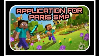 APPLICATION FOR PARIS SMP #parissmp #superfastgaming #legendducky #minecraft screenshot 2