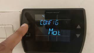 Neptronic TDU  series thermostat complete setting for VAV