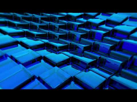 Abstract Blue Glass Cubes Windows | Blue Glass Abstract | Abstract Background Motion / Animation