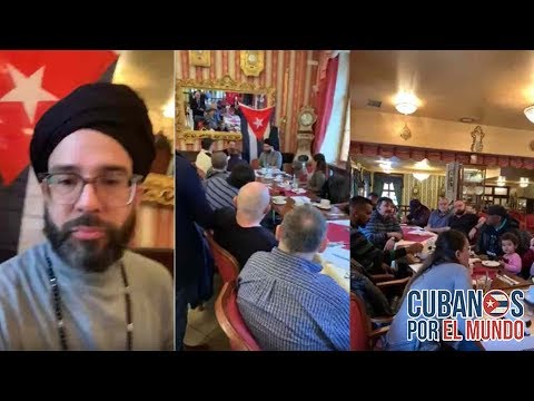 Cubanos en Praga (República Checa) se reúnen con Alex Otaola