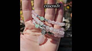 Un bijou sur mesure avec des pierres naturelles #mala #quartzrose #lithotherapie #ensens #bijoux