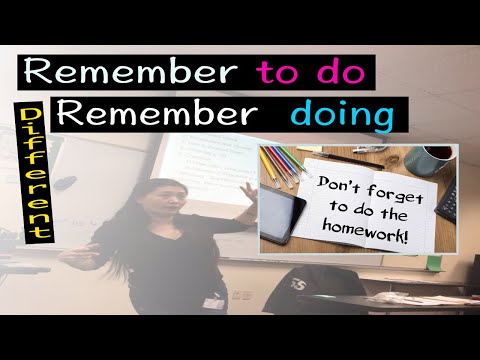 forget remember doing