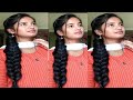 krithishetty hairstyle//uppena//event hairstyle//side voluminous braide//festive hairstyle
