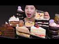 🍰Sweet chocolate cake😍 투썸에 있는 조각 케이크 모두 쓱싹!! [Chocolate cake, Cream cake, Donut cake] Mukbang😆