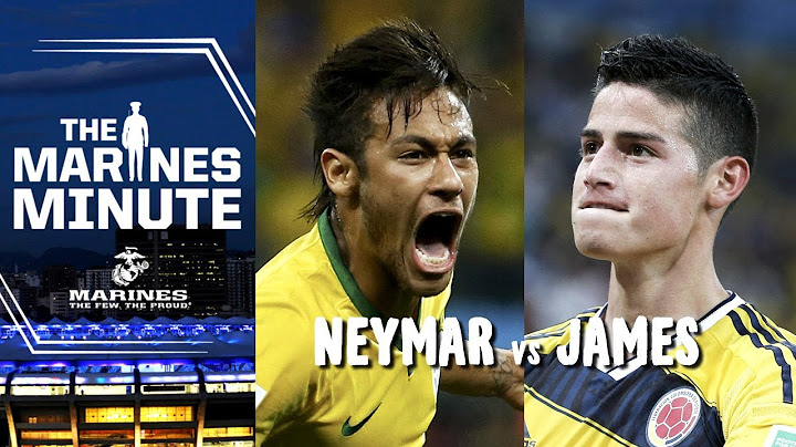 Neymar and James Rodriguez battle in Brazil v Colombia Quarter-Final | Marines Minute