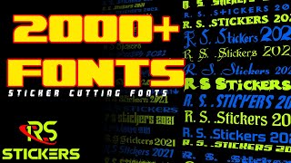 2000+ Fonts | Sticker Cutting Fonts | Free download | RS STICKERS screenshot 4