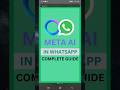 How to use Meta AI in Whatsapp #metaai #smartai #tutorial #aitechnology #techai