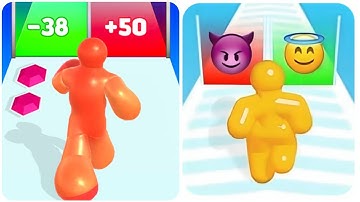 Blob run 3d Vs Tall man run  Walkthrough Gameplay max Level gameplay