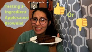 Food Taste Test // 3-Ingredient Applesauce Brownie Recipe