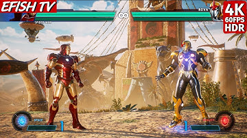 Iron Man & Spider-Man vs Nova & Ultron (Hardest AI) - Marvel vs Capcom: Infinite