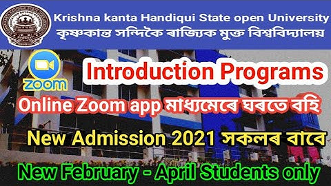 Kkhsou New Admission Introduction Programs 2021 Students