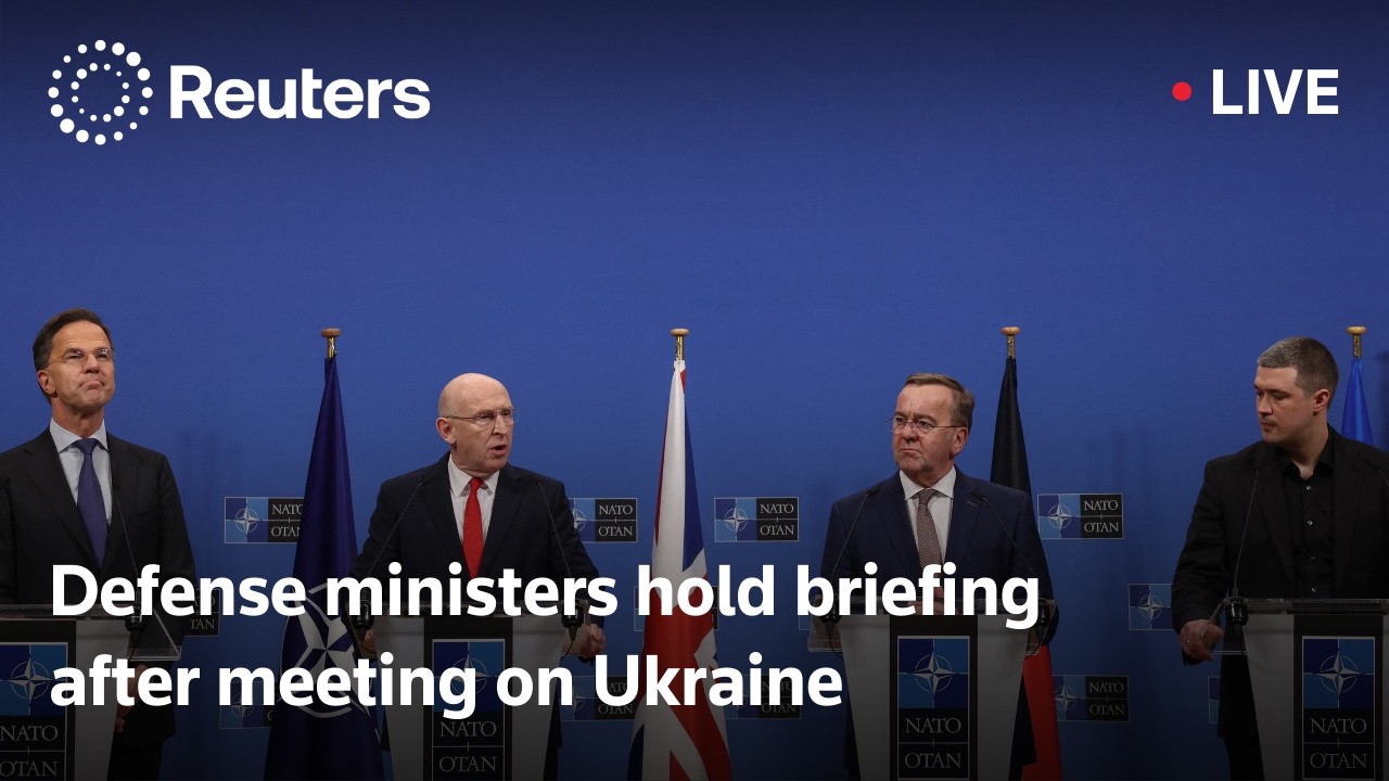 LIVE: Defense ministers hold briefing after meeting on Ukraine