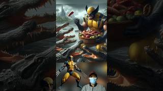 superheroes feeding crocodiles  part 2💥Avengers vs DC-All Marvel Characters#avengers#shorts#dc