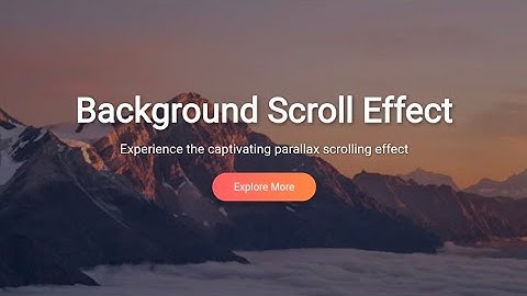 Background Image Scroll Effect | Parallax & Scroll Animation with HTML CSS & JavaScript