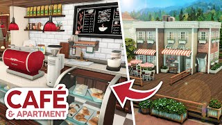 Café & Upstairs Apartment // The Sims 4 Speed Build