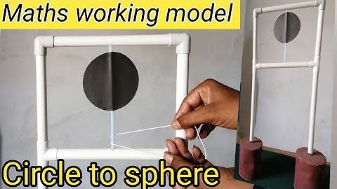 Maths Working Model on Circle Rotates with its diameter produces a sphere | Maths Model on Circle