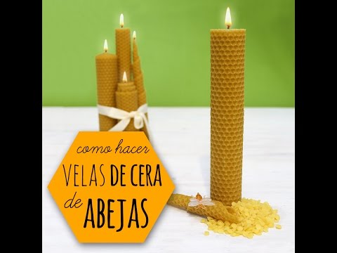 Velas con cera de abeja natural 