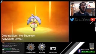 Shiny Bounsweet via SOS and evolves into Steenee in Pokemon Sun Moon
