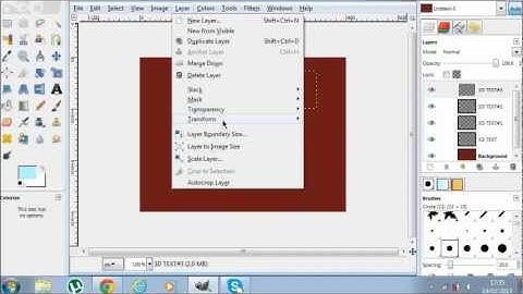 How to make 3D text in GIMP