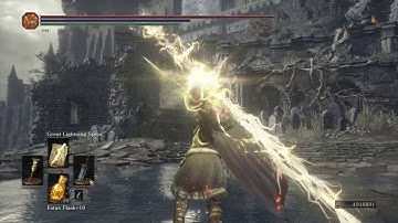 Dark Souls 3 Cinders Mod Miracle Showcase - Great Lightning Spear