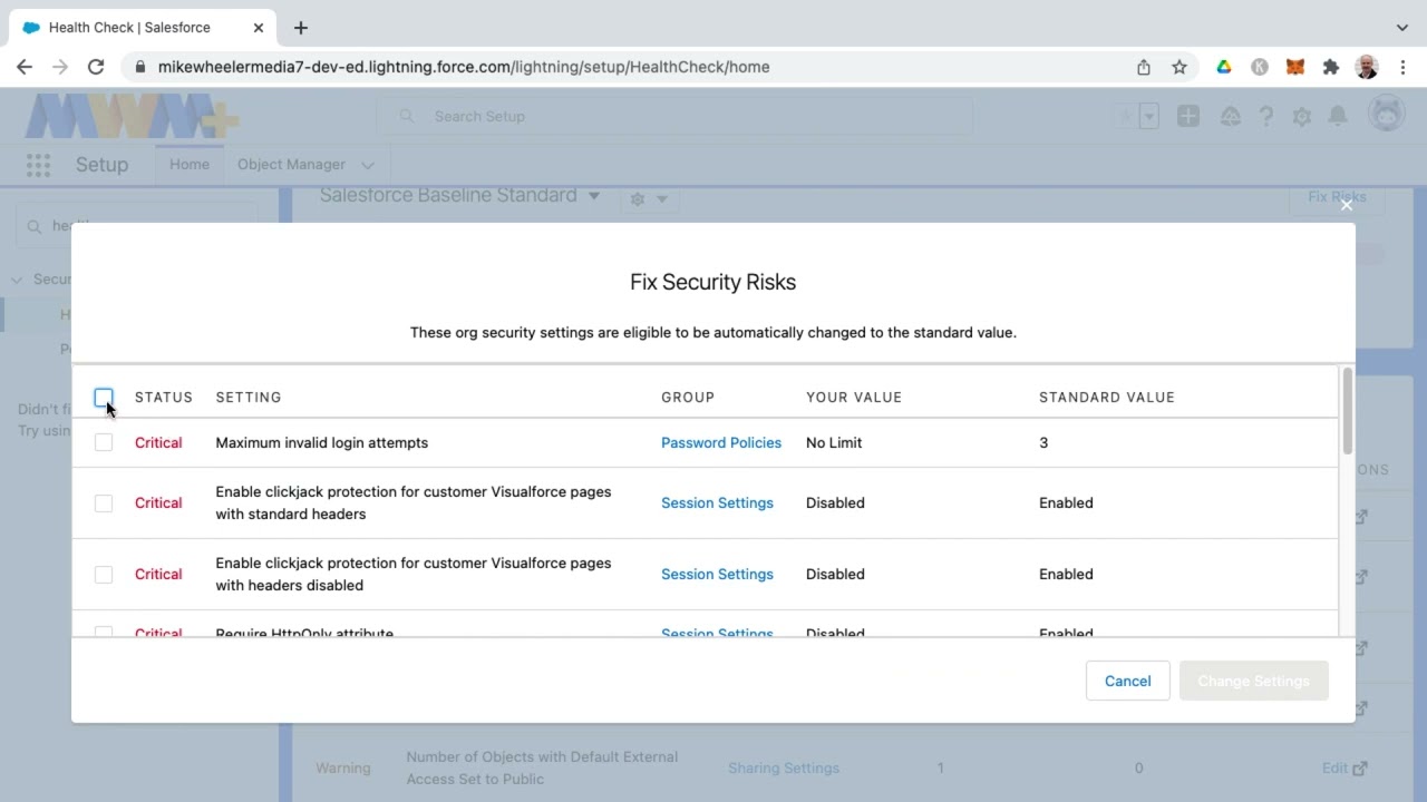 Salesforce Security Health Check YouTube