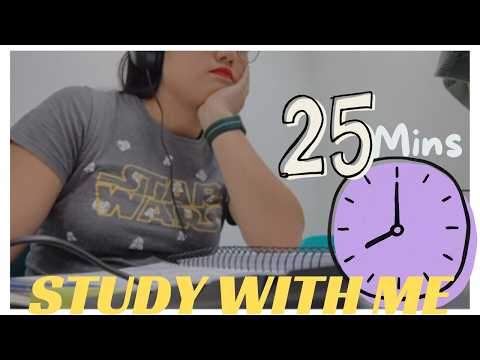 📚25mins Study with Me Session | Rain Sounds
