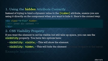 Understanding Why the hidden Attribute and display: none Are Not Working on SVG in Angular