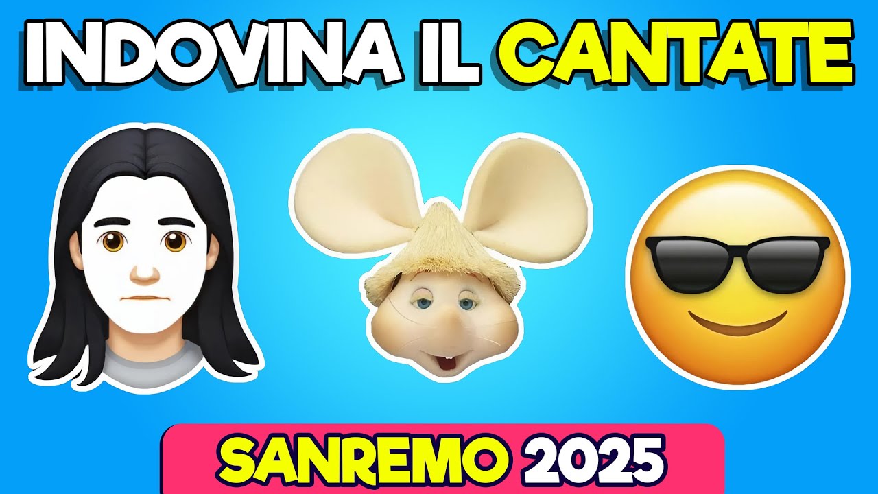 Indovina il Cantate della Canzone + Emoji 🎤 Quiz Sanremo 2025