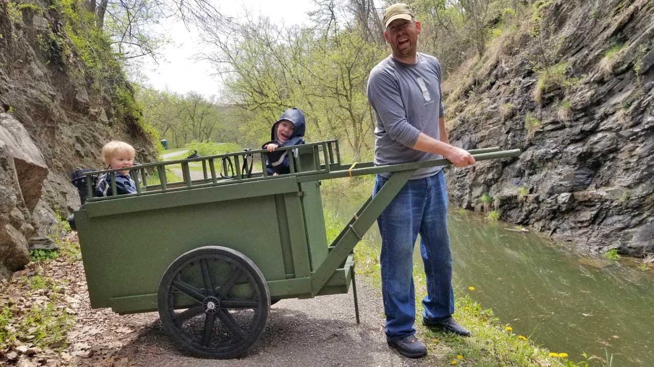 ⁣Hiking & Camping in 2 Man Camper Handcart with Bunk Beds - Ultimate Bug Out Cart