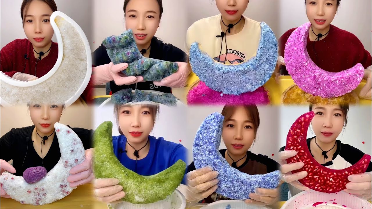 QIAN HALF MOON SHAPE ICE EATING ASMR COLLECTION 
