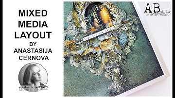 Mixed media layout by Anastasija Cernova