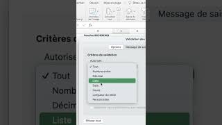 Créer une liste déroulante sur #excel