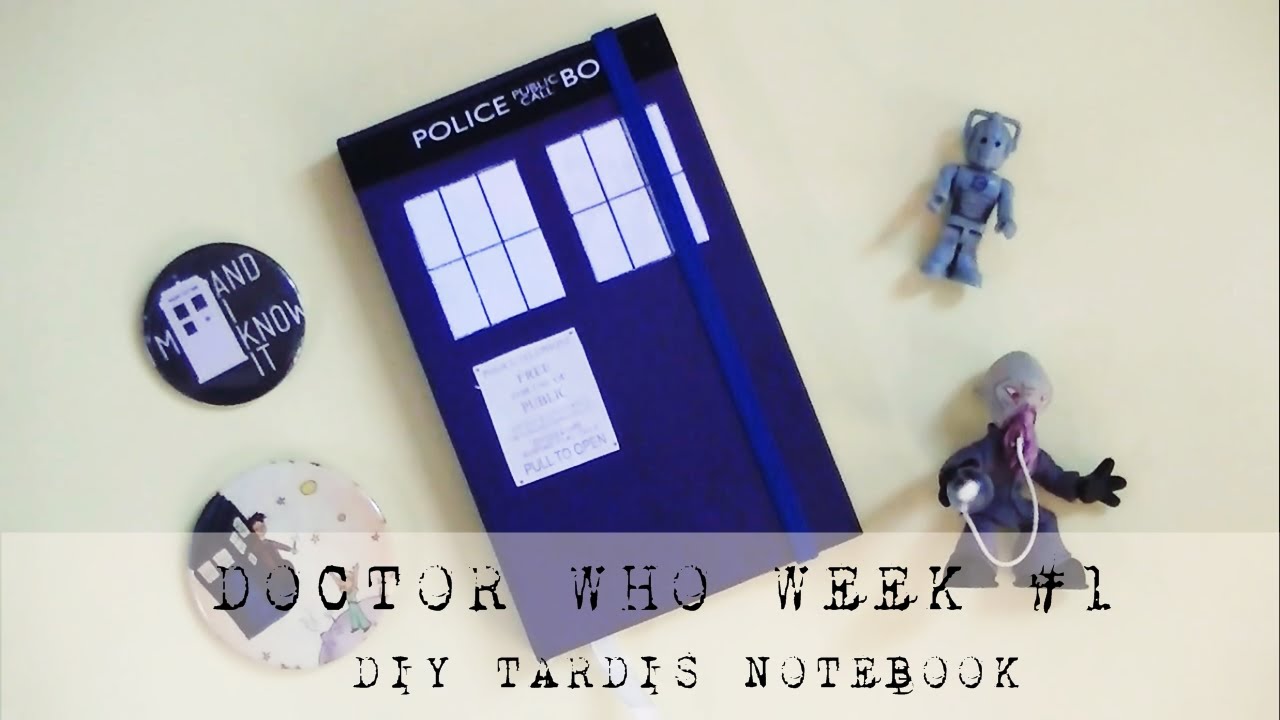diy tardis notebook doctor who week 1 youtube tardis christmas