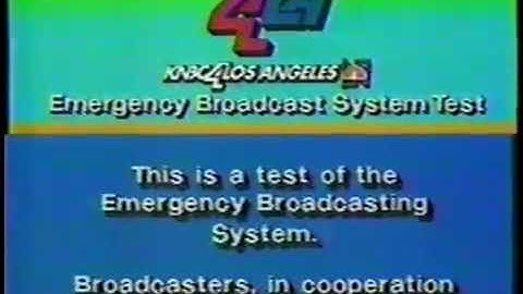 KNBC 4 Emergency Broadcast System Test (1985)