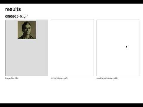 Turn an image into data, then render it as HTML
