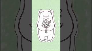 Draw a Cute Bear &amp; Flowers: Easy Step-by-Step Tutorial